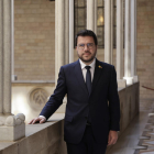 El president de la Generalitat, Pere Aragonès, al Palau de la Generalitat.