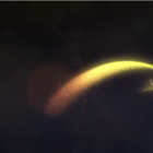 Frame del vídeo de la NASA que mostra com el forat negre engoleix l'estrella.