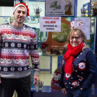 Albert Ybarz y Ana Estany, celebrando la suerte repartida en el último sorteo de Navidad.