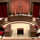 Vista general de la sessió del judici que es va celebrar ahir al Tribunal Superior de Justícia de Catalunya.