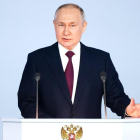 Vladimir Putin, durant el discurs d'aquest dimarts.
