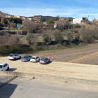 El parking habilitado en las afueras de Les Avellanes.