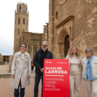 Morón, Larrosa, Bosch y la exedil Montse Parra, ayer en la Seu Vella.