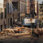 Zona del edificio derrumado en Marsella.