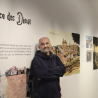 L’il·lustrador i dibuixant lleidatà Òscar Sarramia, a l’exposició ‘Caprice des Dieux’ a Barcelona.