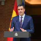 Sánchez hizo el anuncio en una comparecencia en Moncloa sin posibilidad de preguntas-