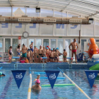 Un grupo de niños y niñas el pasado día 4 durante la jornada de puertas abiertas del CN Lleida.