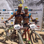 Isaac i Eva Ledesma quan van guanyar la Titan Desert el 2015 en la categoria parelles mixtes.