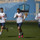 La selecció de Romania entrenant a Lleida