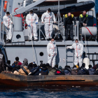 Rescat d’immigrants el mes de febrer passat en aigües italianes.