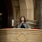 Borràs en el palco del Parlament durante una sesión de control.