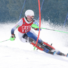 Arrieta Rodríguez, exesquiadora del CEVA aranés, durante la jornada de ayer en Baqueira Beret.