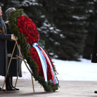 El president rus va dipositar ahir una ofrena florar a la tomba del soldat desconegut.