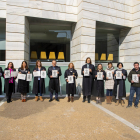 Concentració de lletrats de Justícia el 17 de febrer passat a les portes de l’Audiència de Lleida.