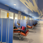 El hospital de día oncohematológico del Arnau de Vilanova muestra este aspecto para hacer más agradable la estancia de los pacientes. 