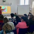 Un momento del taller impartido ayer en la sede de Down Lleida en el Secà de Sant Pere. 