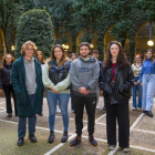 Protagonistas?  En primer plano, cuatro de los doce estudiantes de últimos cursos de grado que han dado su opinión para este reportaje, en el que han participado alumnos de cuatro de los campus de la UdL; Rectorado, Cappont, Ciencias de la salud  ...