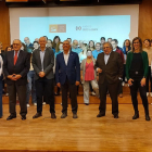 Foto de grupo de representantes de las fundaciones ICG y Orfeó, ayer tras la firma del convenio.