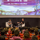 Juan Medina y César Díaz, del equipo de ‘Pinocchio de Guillermo del Toro’, estrellas ayer en Animac.