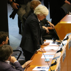 La eurodiputada de Junts, Clara Ponsatí, durante su intervención en el pleno del Parlamento Europeo de Bruselas después de ser detenida en Barcelona y liberada posteriormente.