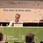 Tomàs Roy, Antoni Castells i Ramon Chacón en roda de premsa al Clínic