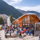 Esquiadors en una cafeteria de Baqueira-Beret.