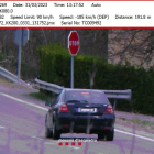 El cotxe enxampat a 185 km/h a Castell de Mur i que estava conduït per un conductor sense carnet.