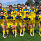 El once inicial del Tàrrega en el partido de ayer.