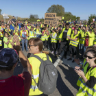 Tras el corte de la carretera, Som Rotondes leyó el manifiesto para exigir mejoras inmediatas.