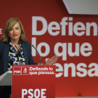 La portaveu del PSOE, Pilar Alegría, va retreure ahir a Podem que votés en contra de les esmenes.