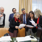 Miembros de la Comisión de Justicia del Congreso de los Diputados reunidos ayer.