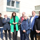 Laura Borràs coincidió ayer con el líder de ERC, Oriol Junqueras, en Montpellier.