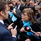 Macron fue abucheado ayer por su reforma de las pensiones.