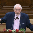 Josep Vallverdú, este viernes en el acto 'Lletres al Parlament'.