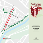 Afectaciones y cortes  de tráfico con motivo de de Sant Jordi en Lleida.