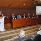 Anna Gómez, a l’acte inaugural amb Santiago Costa, Estefania Rufach, Miquel Plensa, Jordi Ignasi Vidal, Claudi Vidal i Marc Miret.