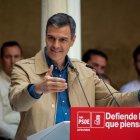 Pedro Sánchez participó ayer en la Convención en el Mundo Rural en Úbeda, en Jaén.