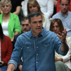 Pedro Sánchez, ahir en un acte del PSOE a Fuenlabrada.