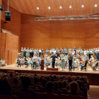 L’orquestra Le Concert des Nations i la coral Capella Nacional de Catalunya, ahir a l’Auditori.