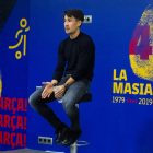 Bojan Krkic, en imatge d’arxiu, durant una xarrada sobre la Masia del Barça.