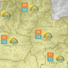 Pluges i tempestes avui a la província de Lleida