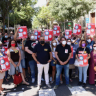 Concentració de CCOO i UGT a Barcelona.