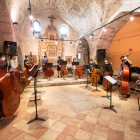 Imagen del concierto final de las clases de contrabajos que tuvo lugar el martes en la iglesia de St. Joan.