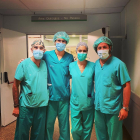 Los urólogos Pascual, Muñoz, Auguet y Marfany.