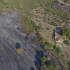 Pla aeri de com ha quedat la zona afectada pel foc.