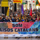 La manifestació que ahir va organitzar l’Esquerra Independentista de Lleida.