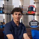 Marc Márquez, en el acto que protagonizó con un patrocinador.