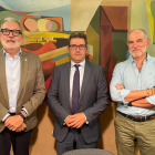 Fèlix Larrosa, Josep Maria Gonzàlez y el director de la Fira.