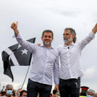 Jordi Cuixart (derecha) y Jordi Sánchez, en una imagen de archivo .