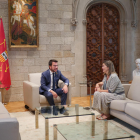 Reunió entre Pere Aragonès i Maria Vergés ahir.